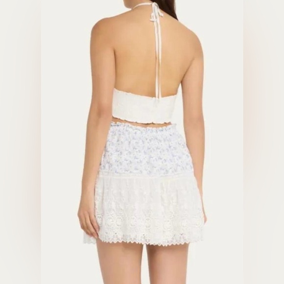 NWT LoveShackFancy KESIA Embroidered Lace Halter Floral Midi Dress Size M - Picture 5 of 8